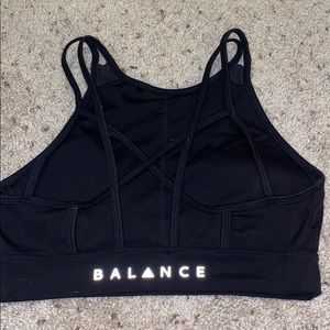 Balance Athletica black bra high neck
